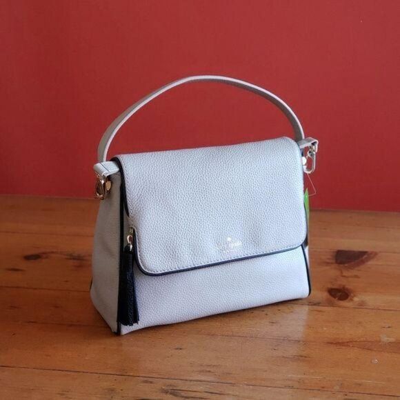 Kate Spade Miri Chester Street Satchel Shoulder Crossbody Handbag Beige Black - Picture 3 of 8